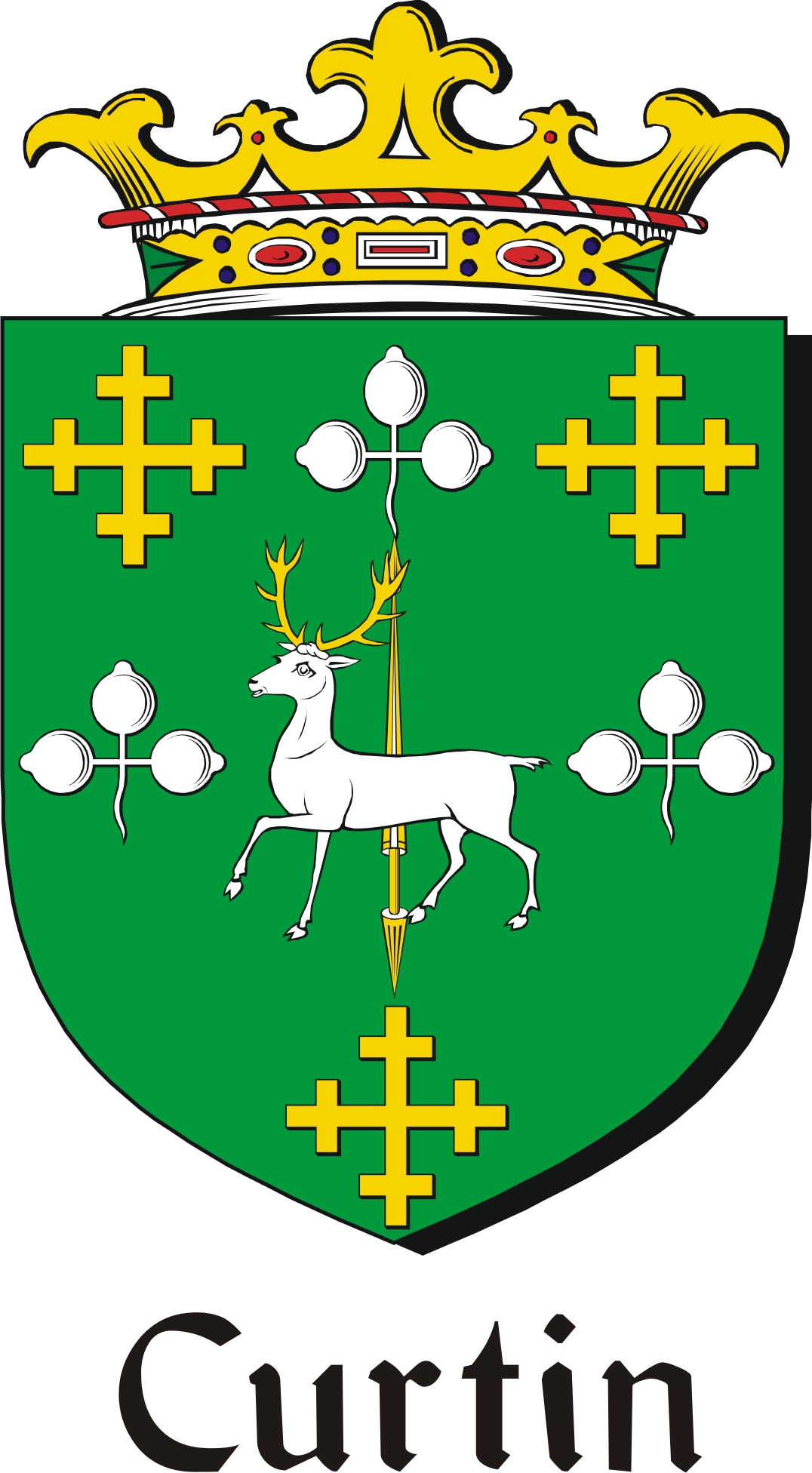 Product picture Curtin Family Crest / Irish Coat of Arms Image Download
