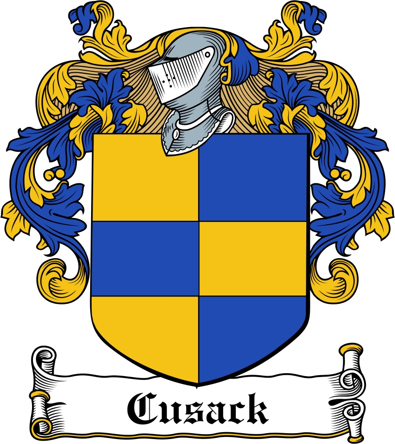 Product picture Cusack Family Crest / Irish Coat of Arms Image Download