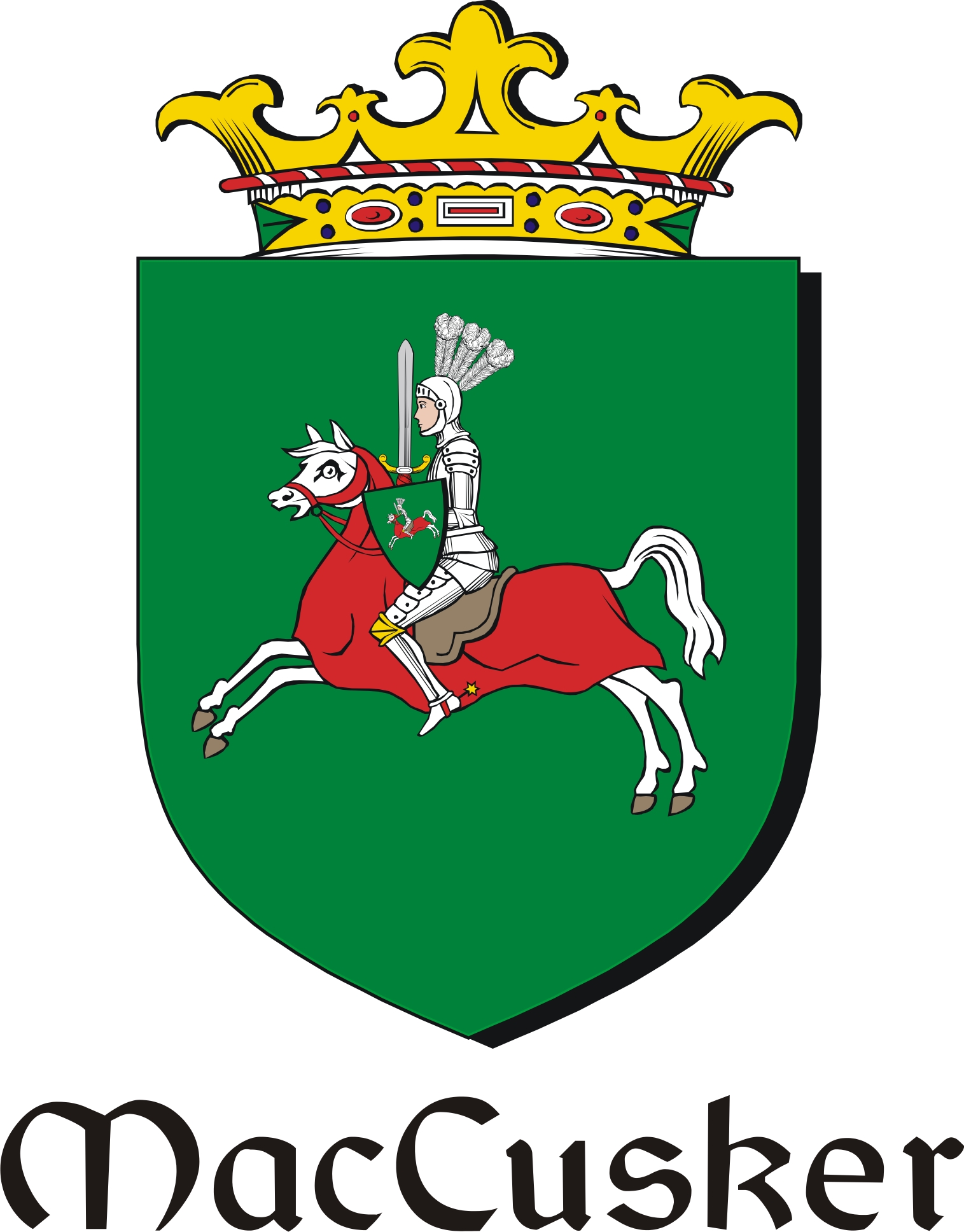 Product picture Cusker-Mac Family Crest / Irish Coat of Arms Image Download