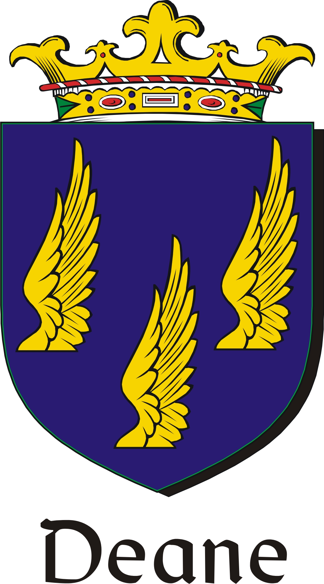 Product picture Deane Family Crest / Irish Coat of Arms Image Download