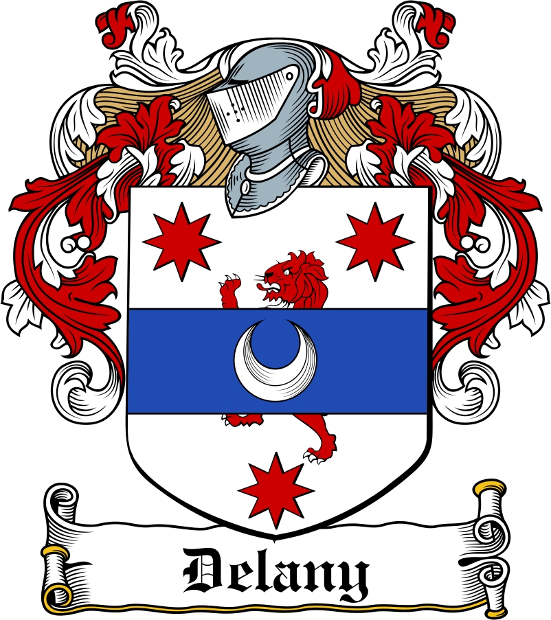Product picture Delany Family Crest / Irish Coat of Arms Image Download