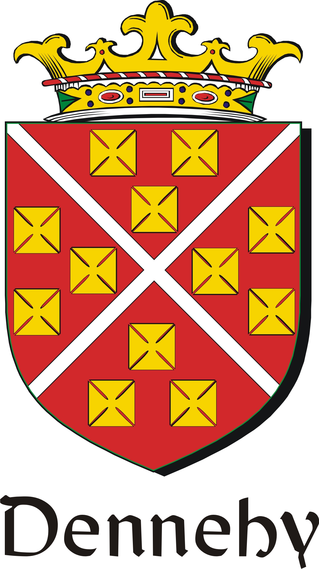 Product picture Dennehy Family Crest / Irish Coat of Arms Image Download
