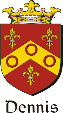 Product picture Dennis Family Crest / Irish Coat of Arms Image Download