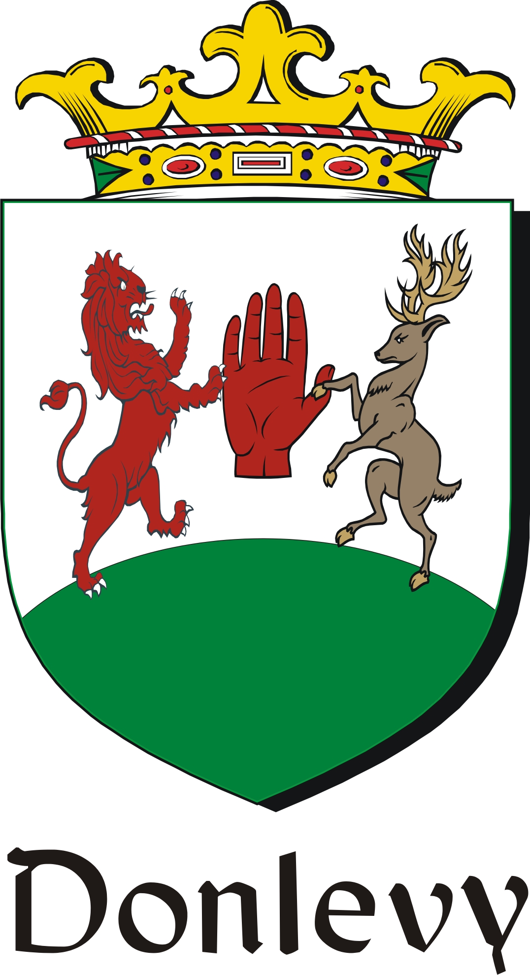 Product picture Donlevy Family Crest / Irish Coat of Arms Image Download