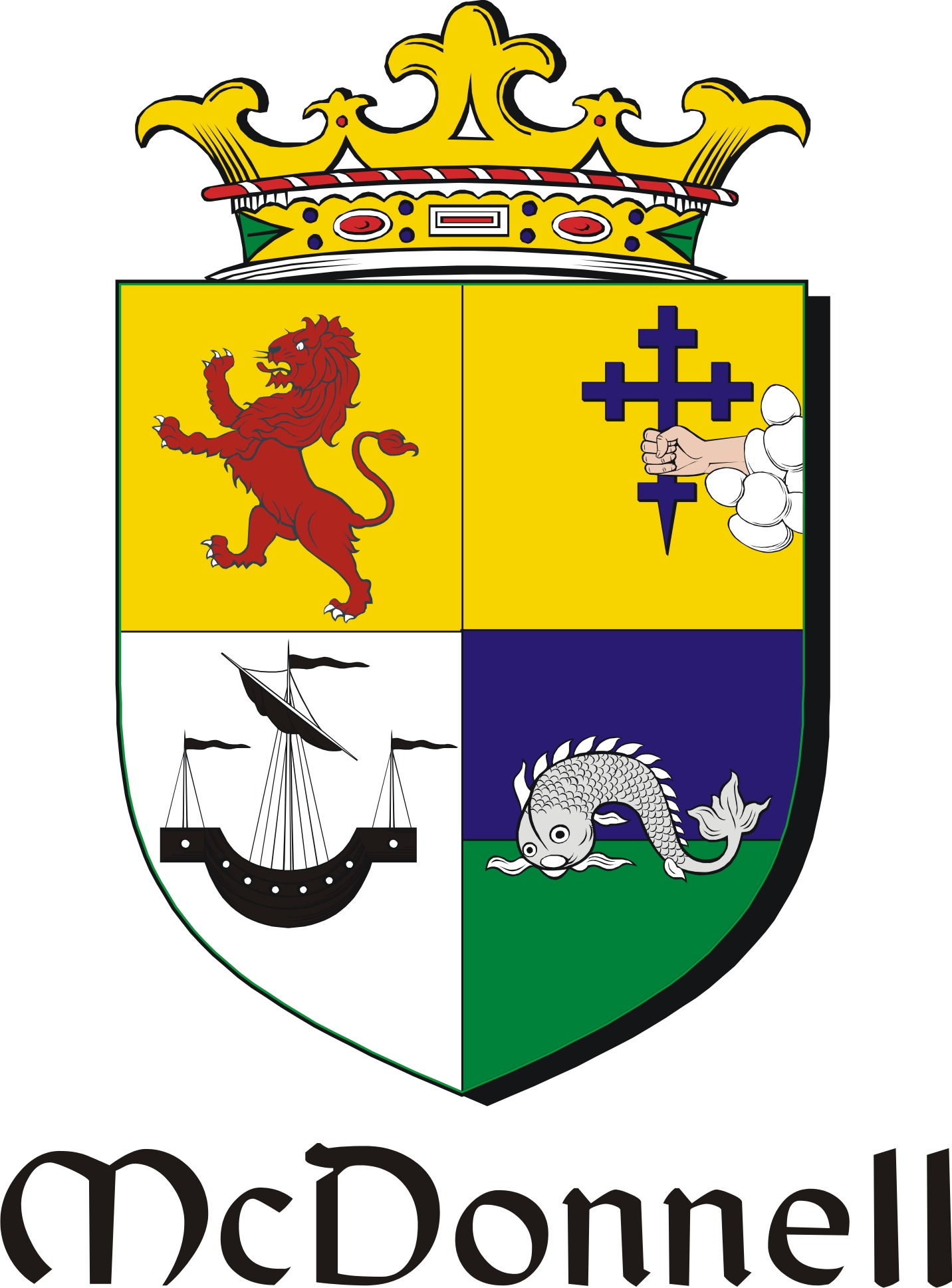 Product picture Donnell-Mc Family Crest / Irish Coat of Arms Image Download