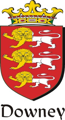 Product picture Downey Family Crest / Irish Coat of Arms Image Download