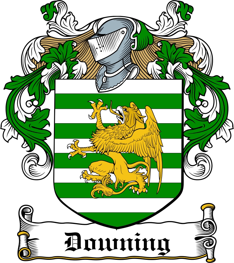 Product picture Downing Family Crest / Irish Coat of Arms Image Download