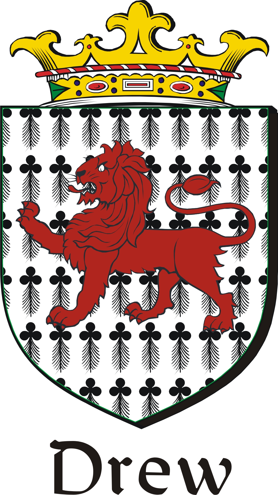 Product picture Drew Family Crest / Irish Coat of Arms Image Download