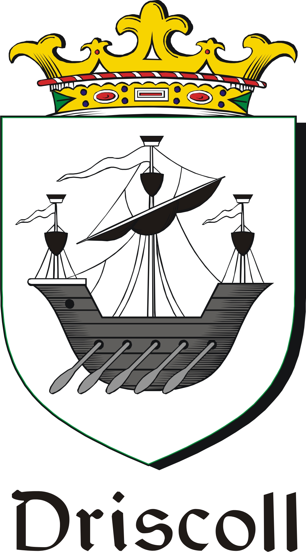 Product picture Driscoll Family Crest / Irish Coat of Arms Image Download