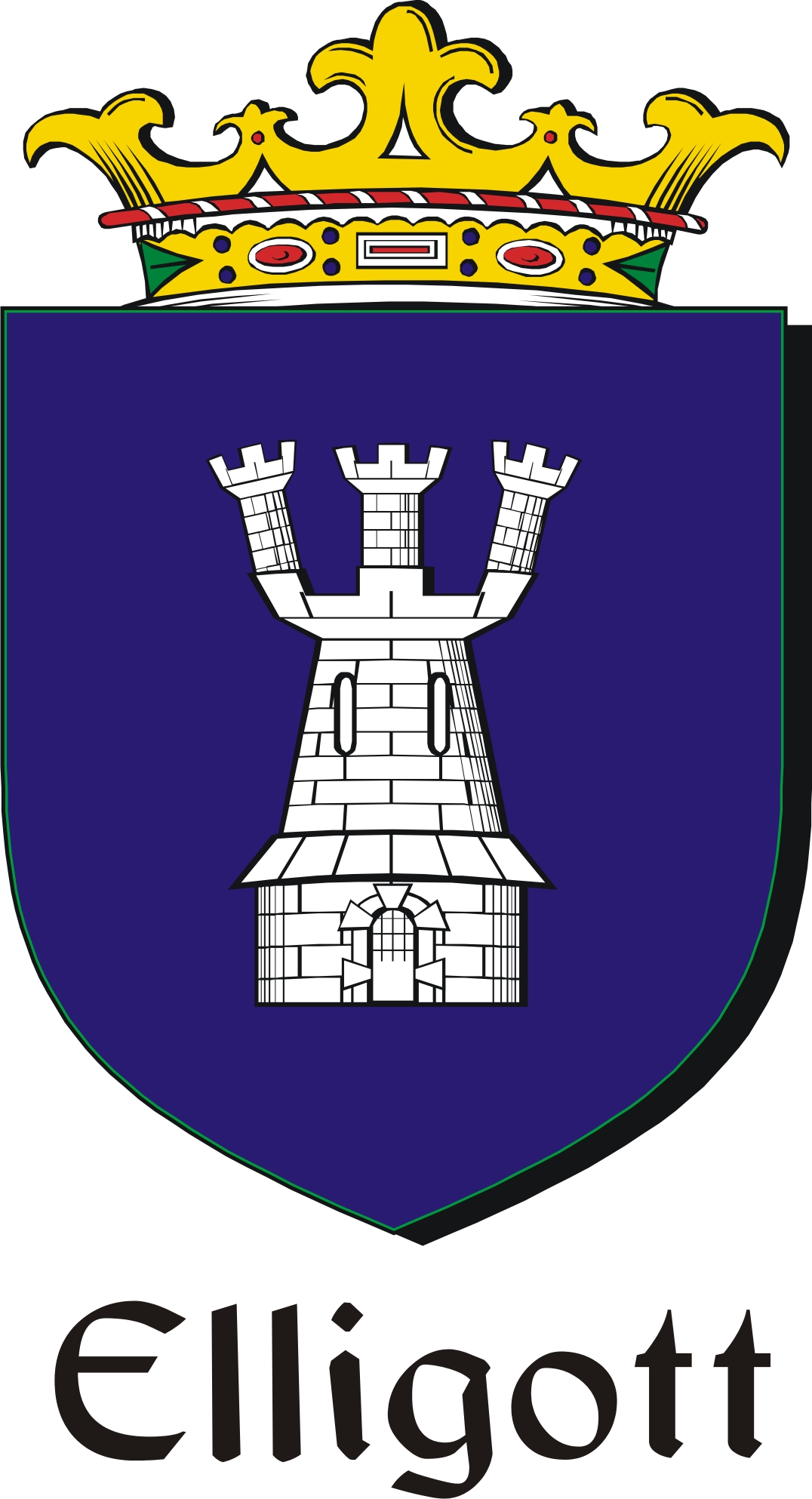 Product picture Elligott Family Crest / Irish Coat of Arms Image Download