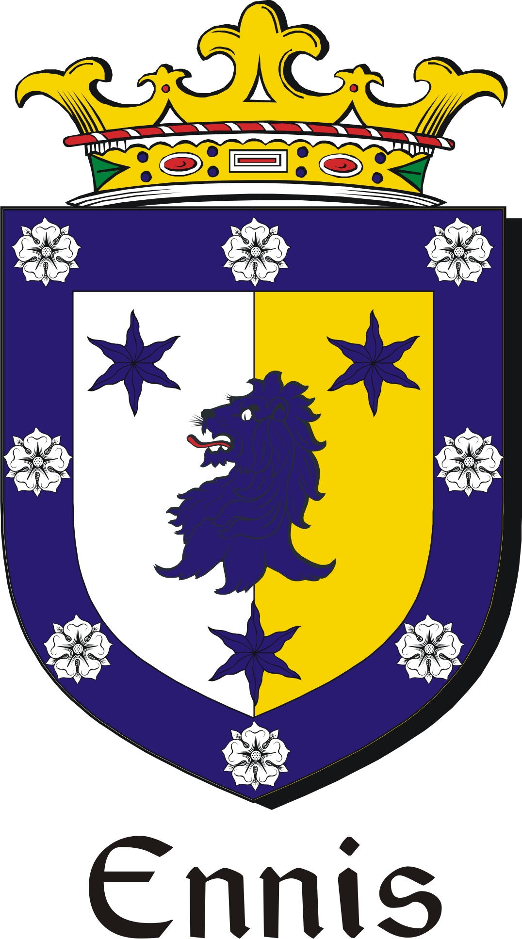 Product picture Ennis Family Crest / Irish Coat of Arms Image Download