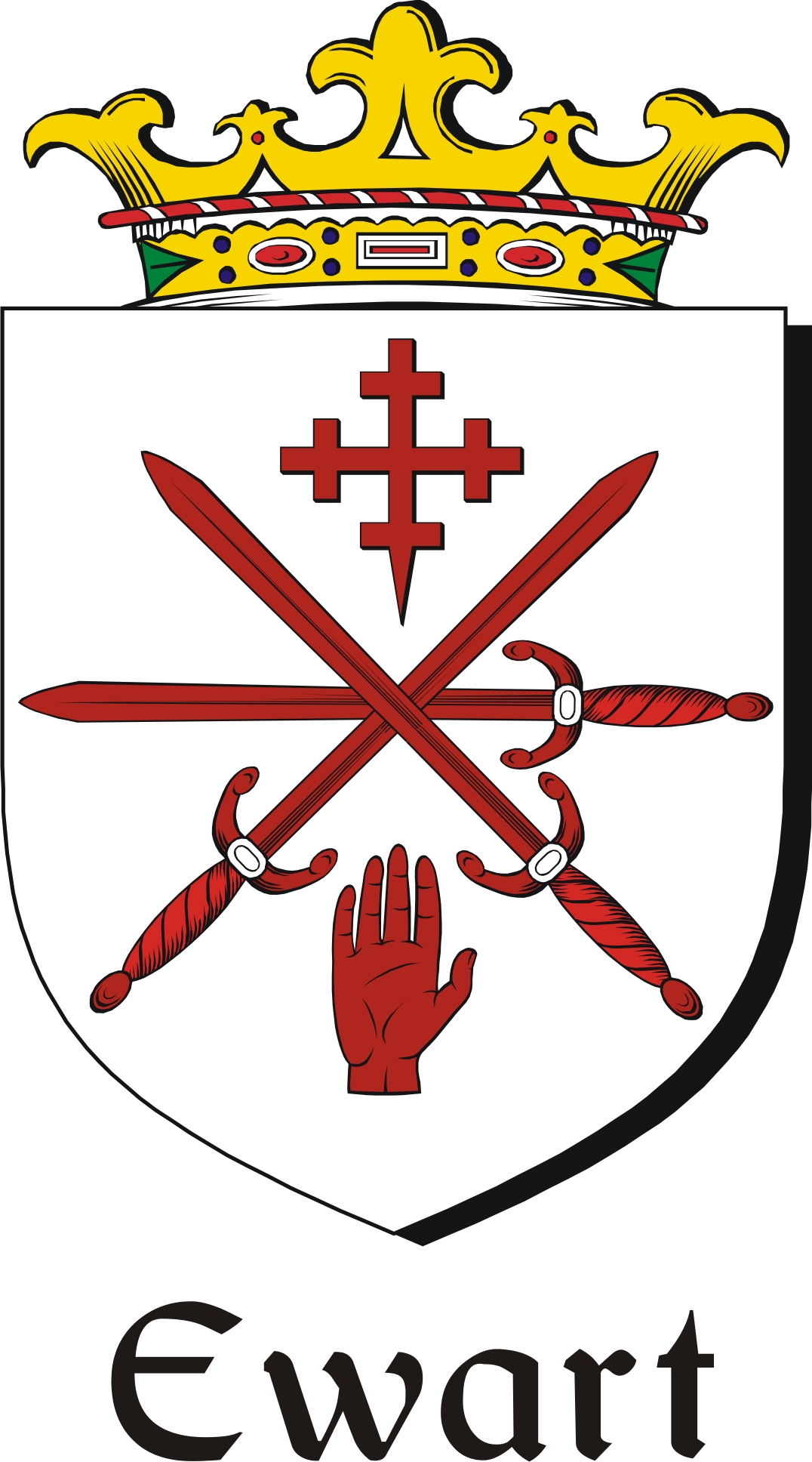 Product picture Ewart Family Crest / Irish Coat of Arms Image Download