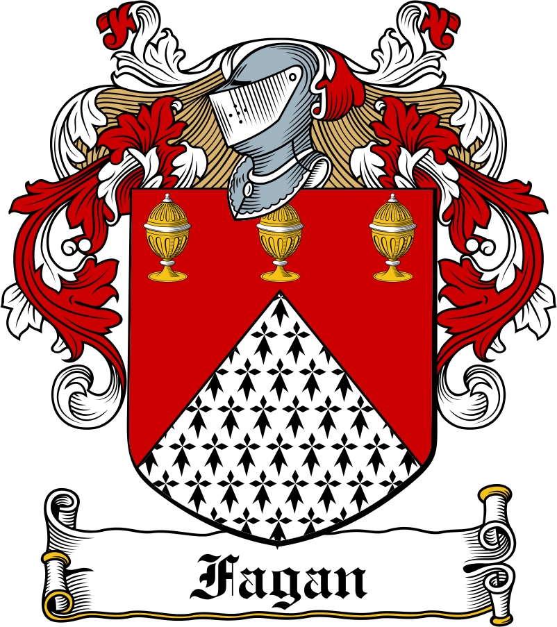 Product picture Fagan Family Crest / Irish Coat of Arms Image Download