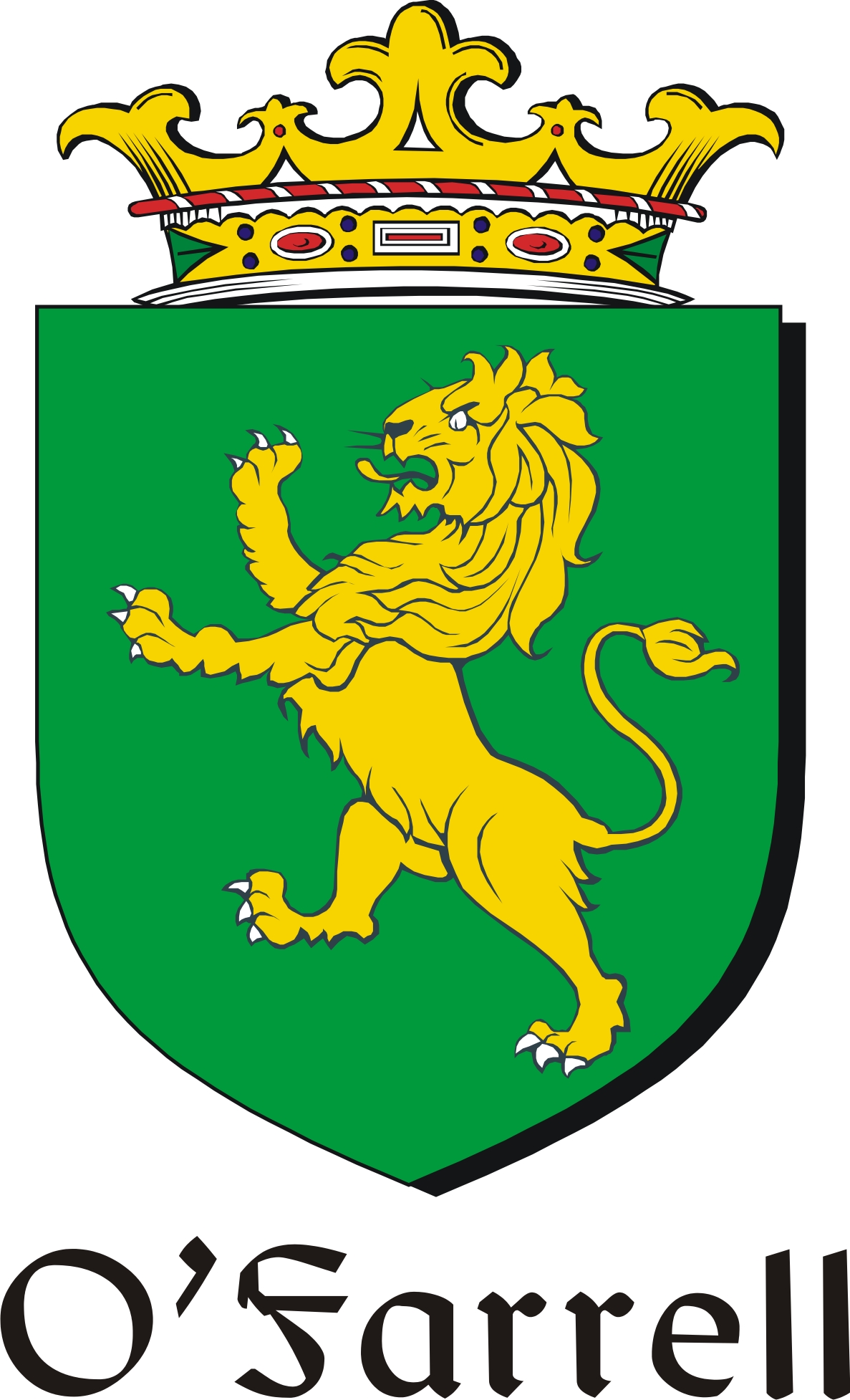 Product picture Farrell-O Family Crest / Irish Coat of Arms Image Download