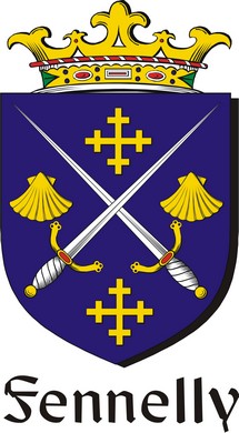 Product picture Fennelly Family Crest / Irish Coat of Arms Image Download