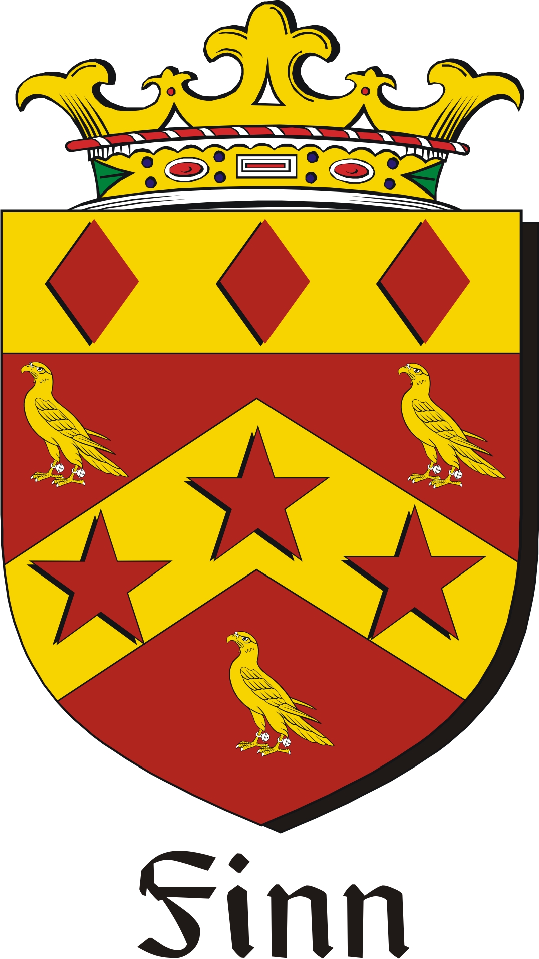 Product picture Finn Family Crest / Irish Coat of Arms Image Download