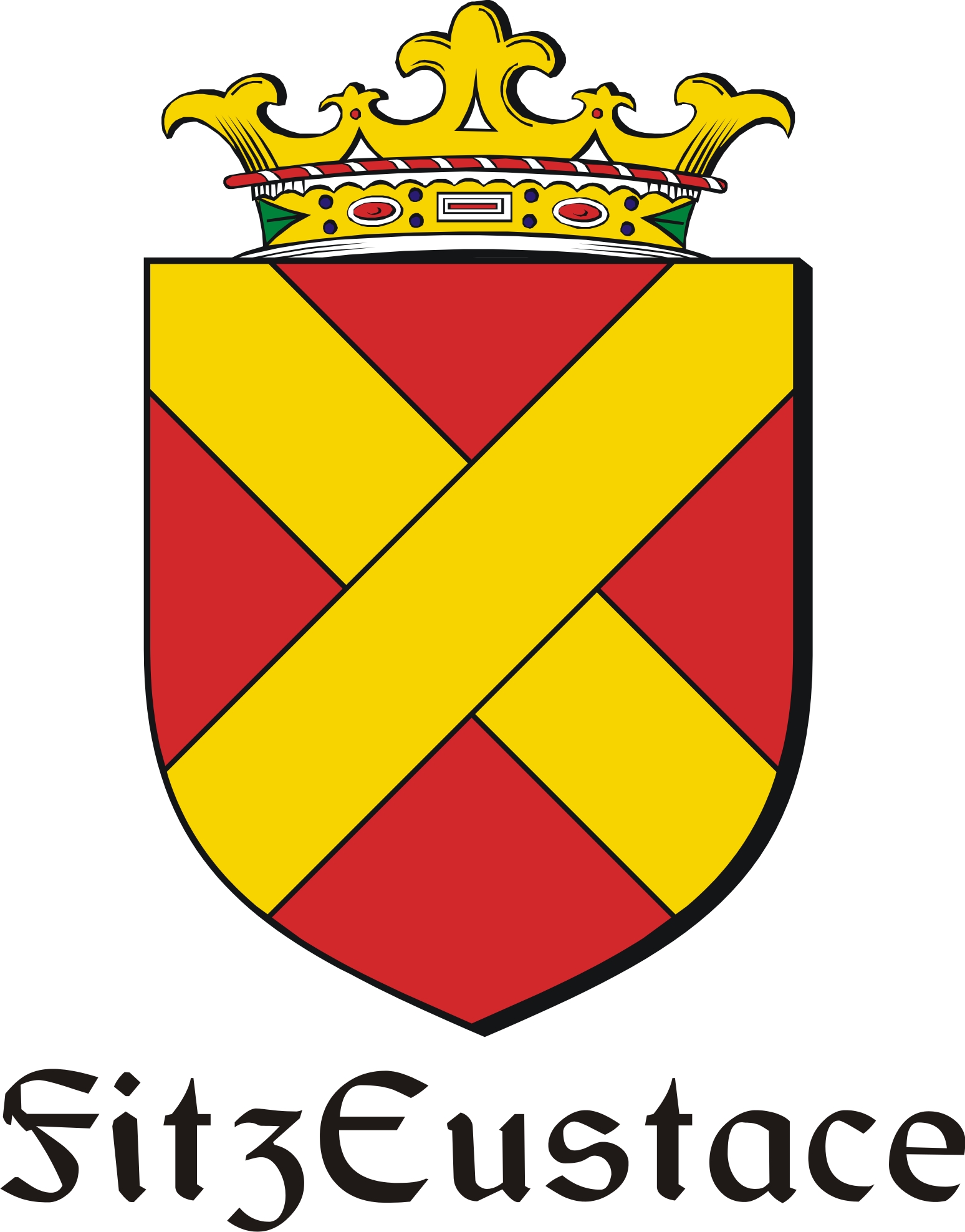 Product picture FitzEustace Family Crest / Irish Coat of Arms Image Download