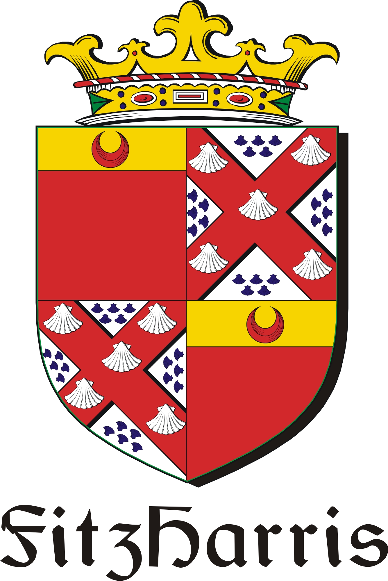 Product picture FitzHarris Family Crest / Irish Coat of Arms Image Download