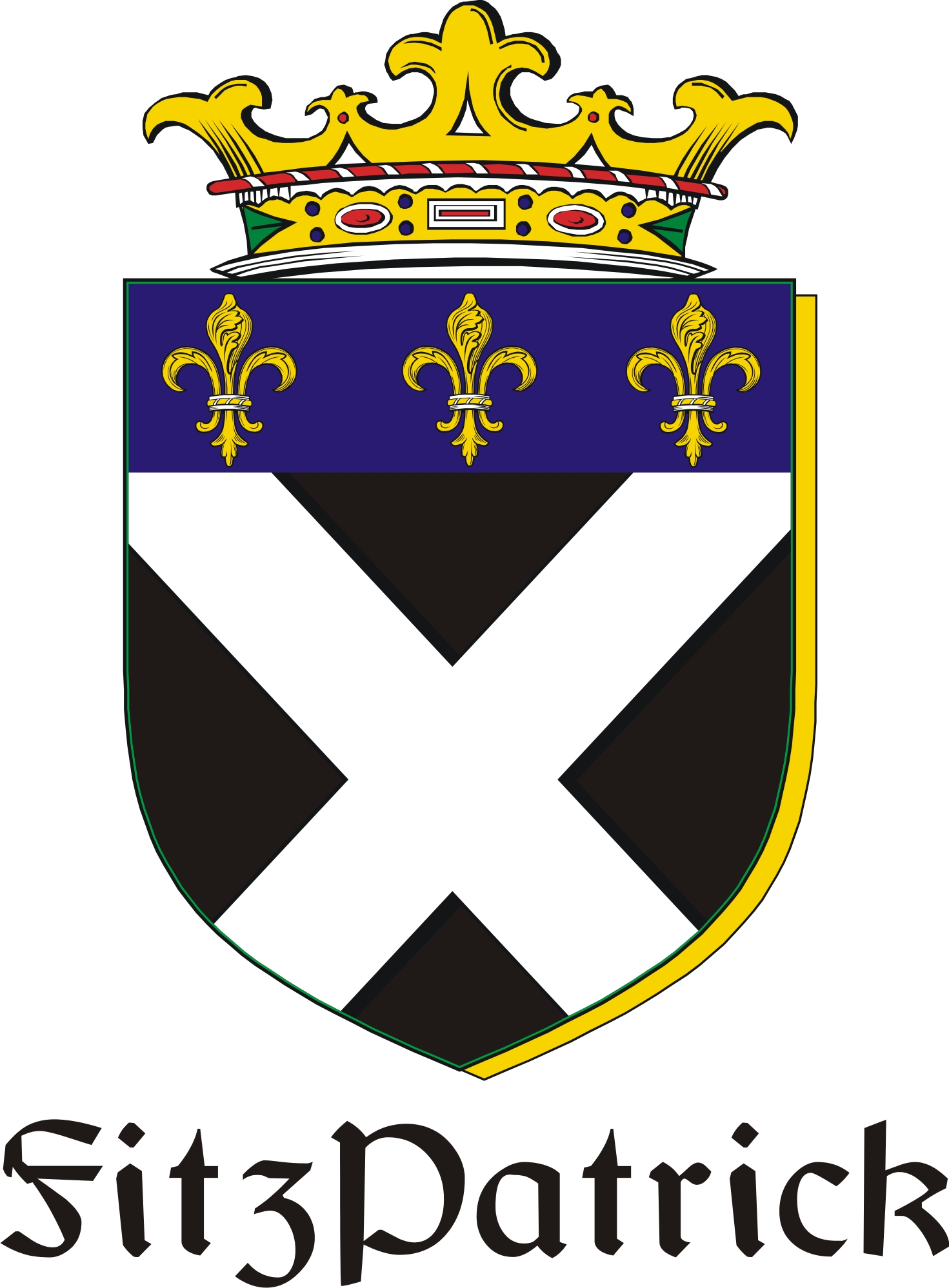 Product picture FitzPatrick Family Crest / Irish Coat of Arms Image Download