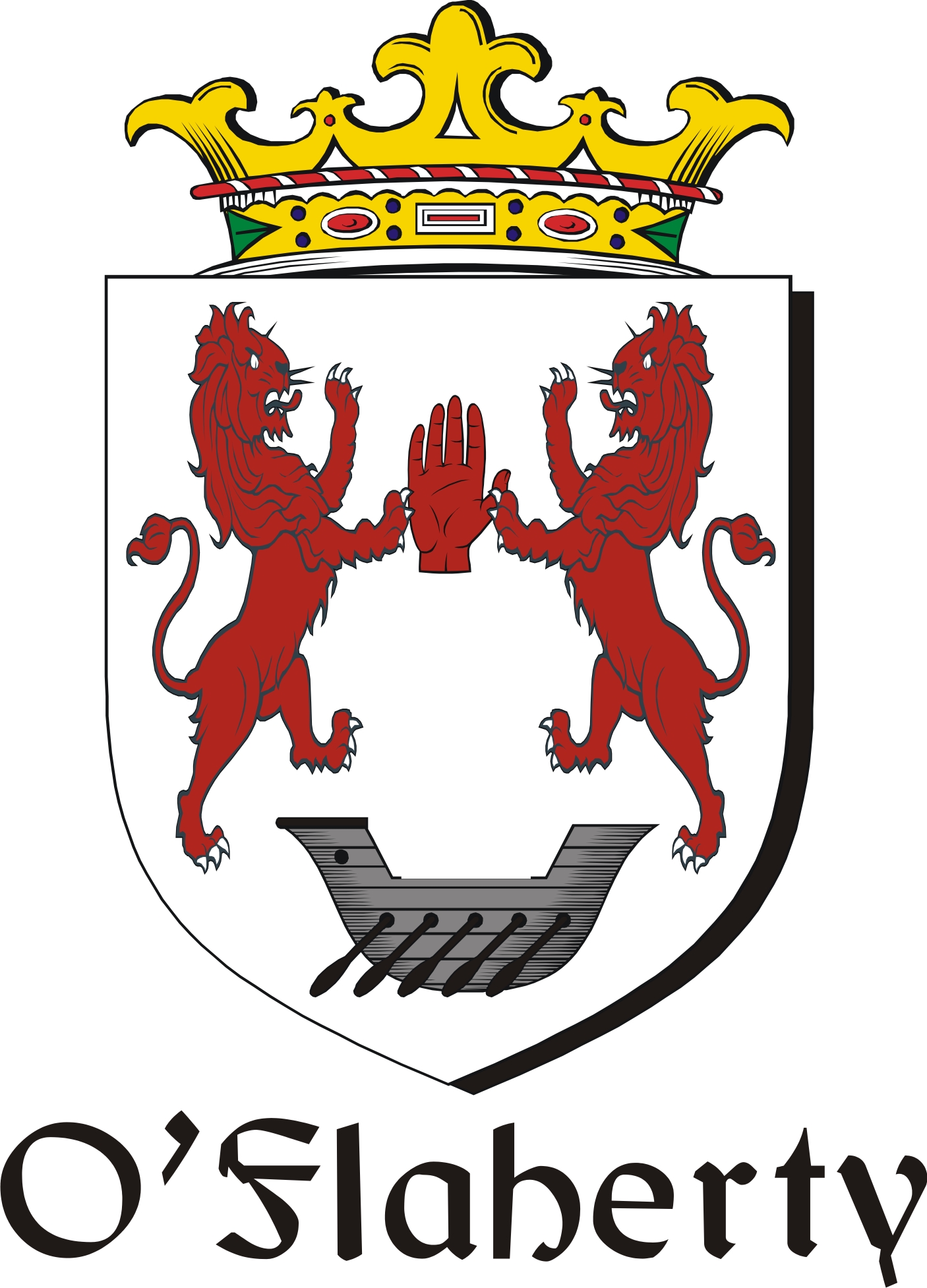 Product picture Flaherty-O Family Crest / Irish Coat of Arms Image Download