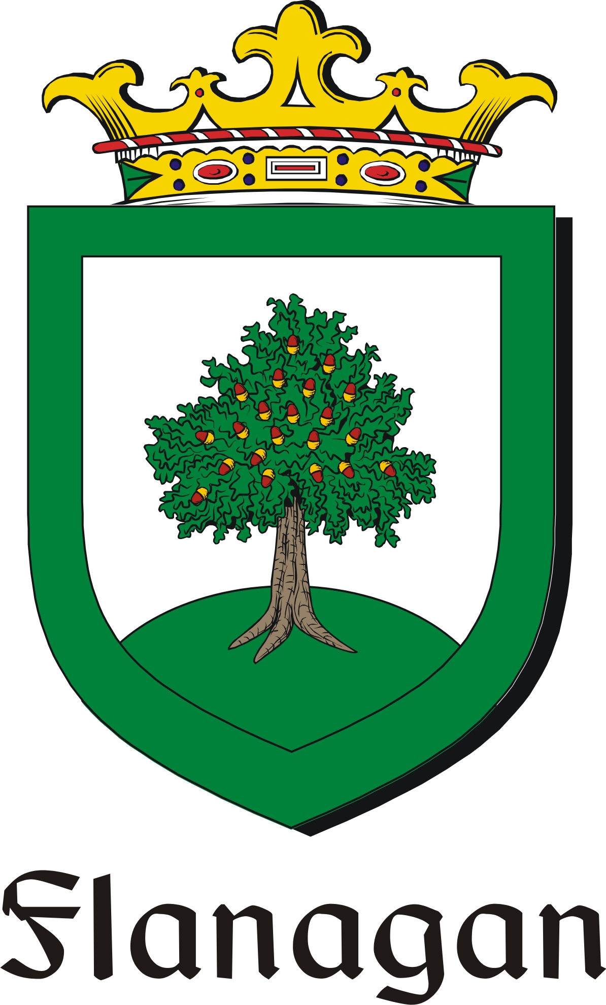 Product picture Flanagan Family Crest / Irish Coat of Arms Image Download