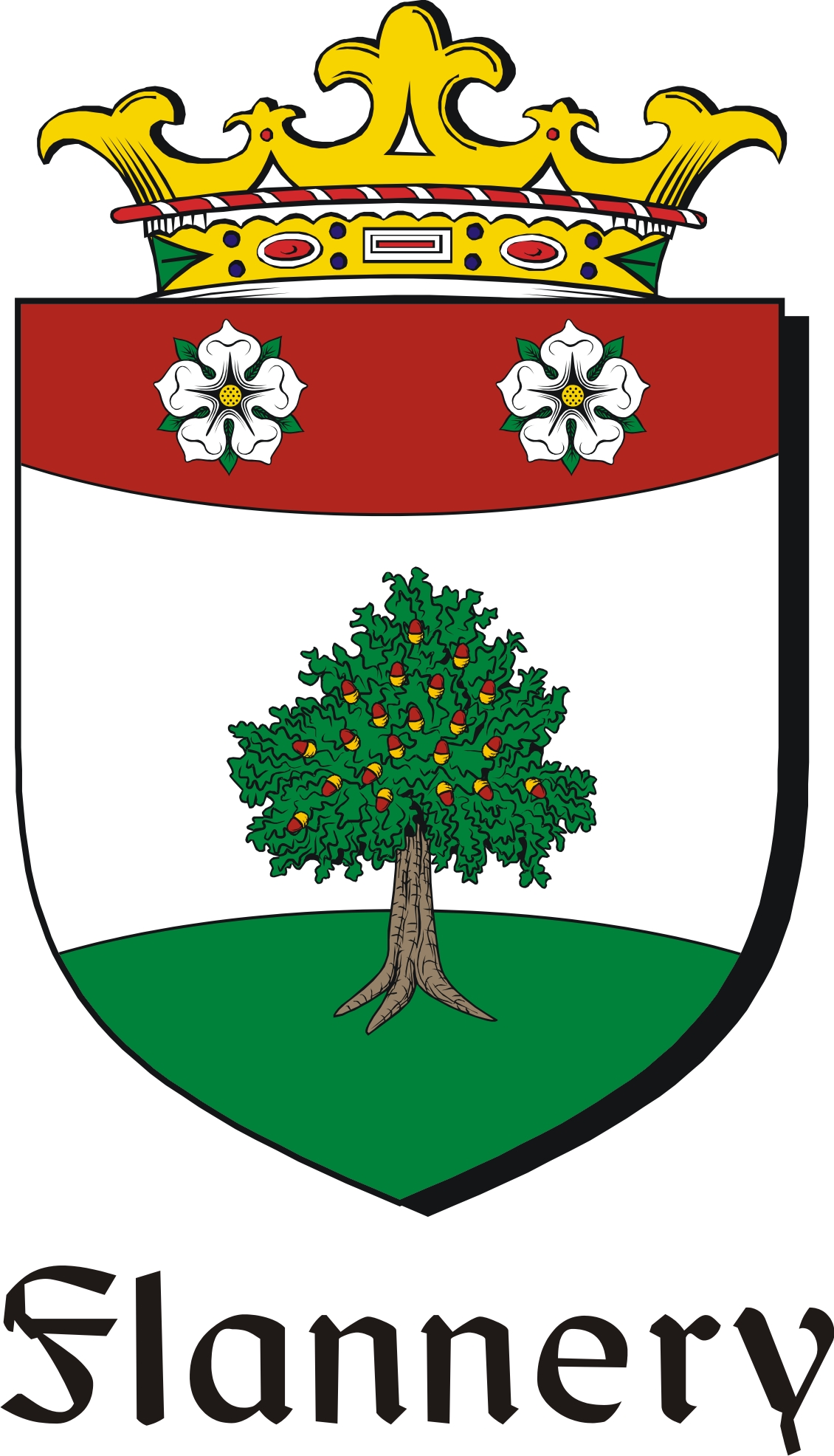 Product picture Flannery Family Crest / Irish Coat of Arms Image Download