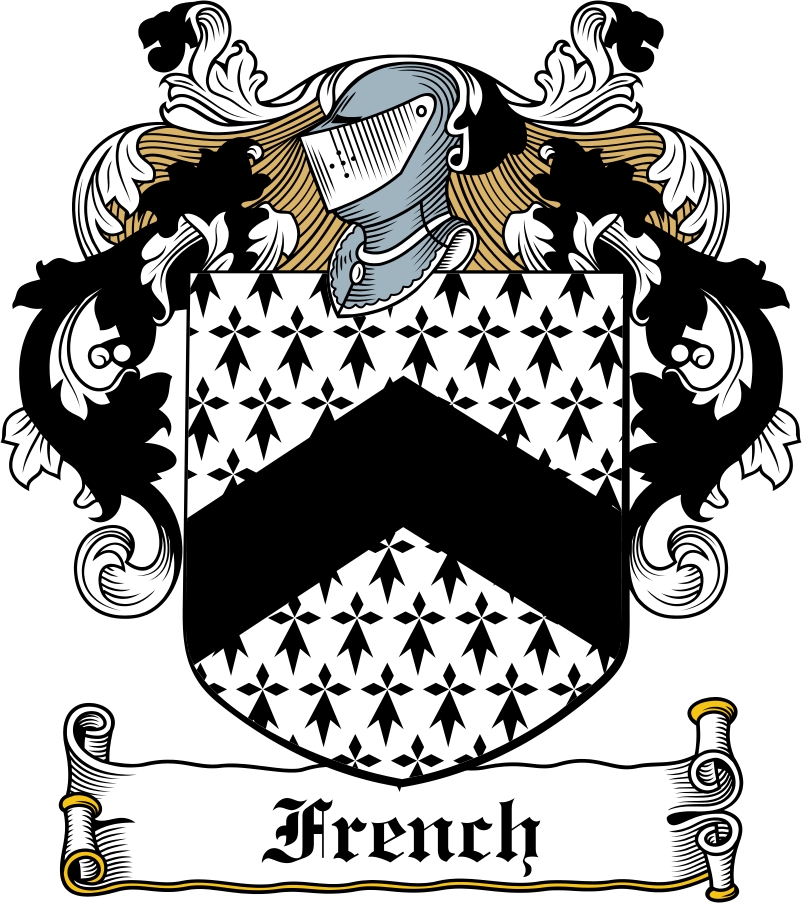 Product picture French Family Crest / Irish Coat of Arms Image Download
