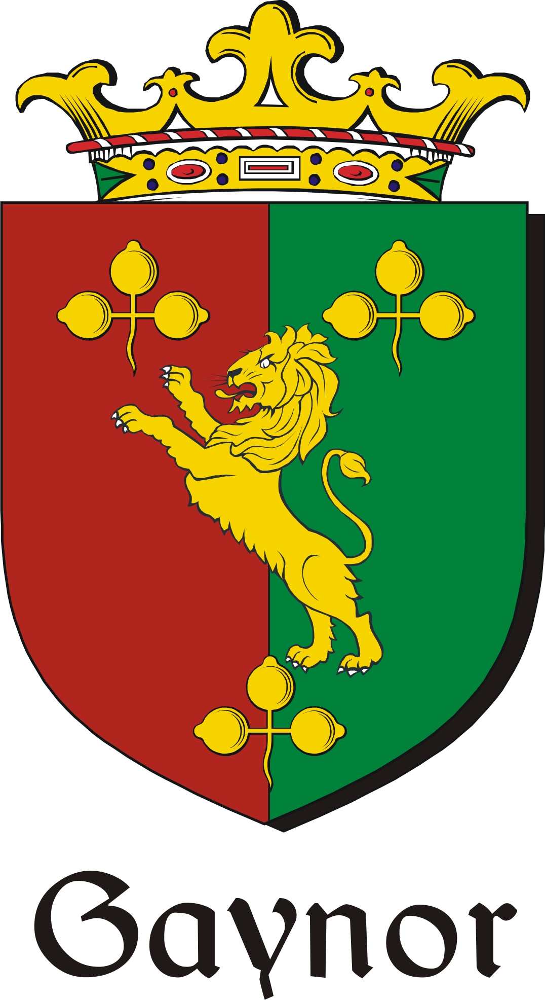 Product picture Gaynor Family Crest / Irish Coat of Arms Image Download