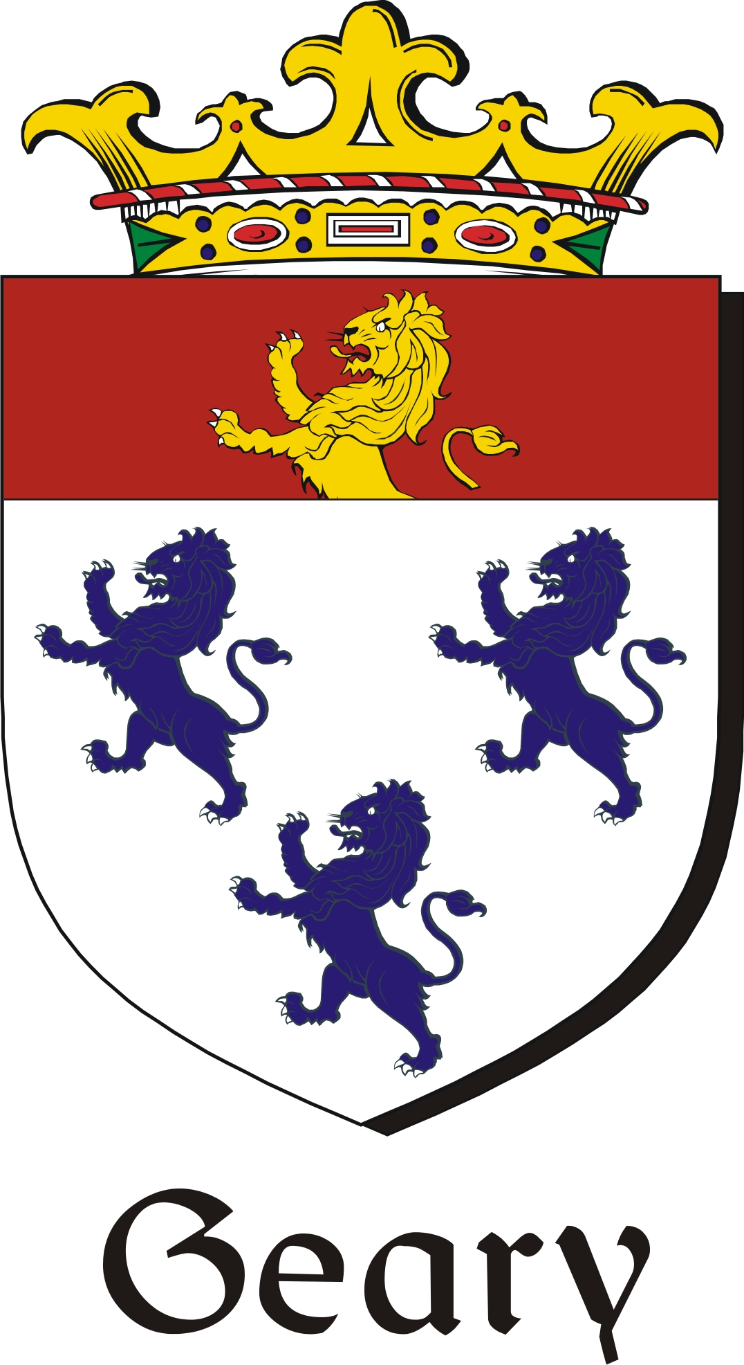 Product picture Geary Family Crest / Irish Coat of Arms Image Download