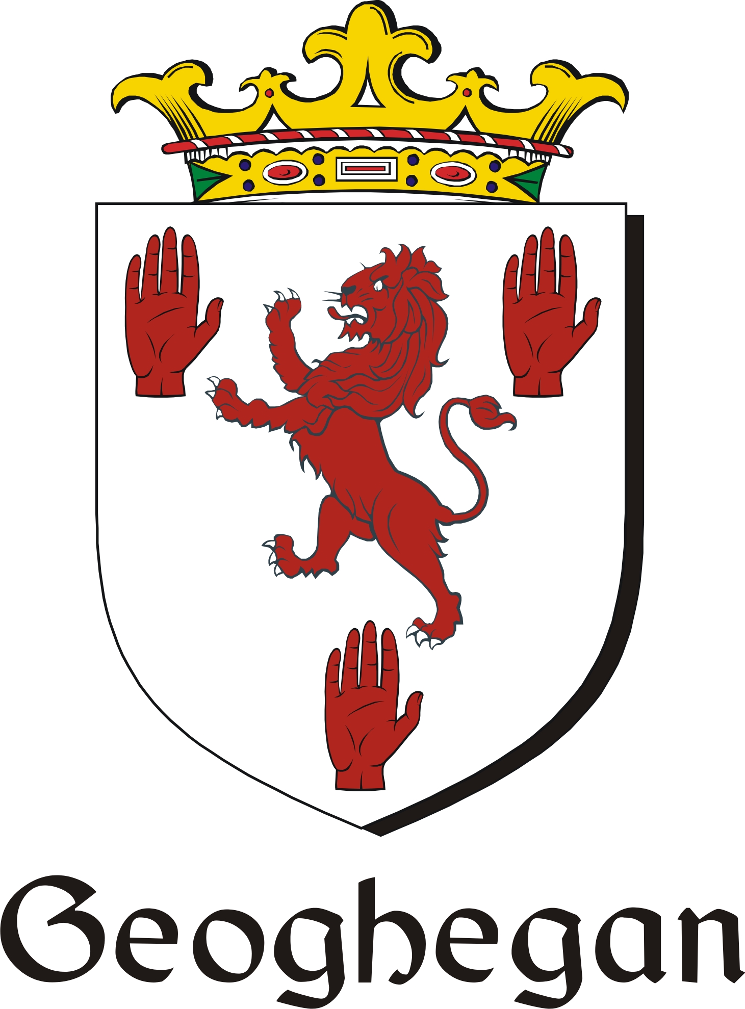 Product picture Geoghegan Family Crest / Irish Coat of Arms Image Download