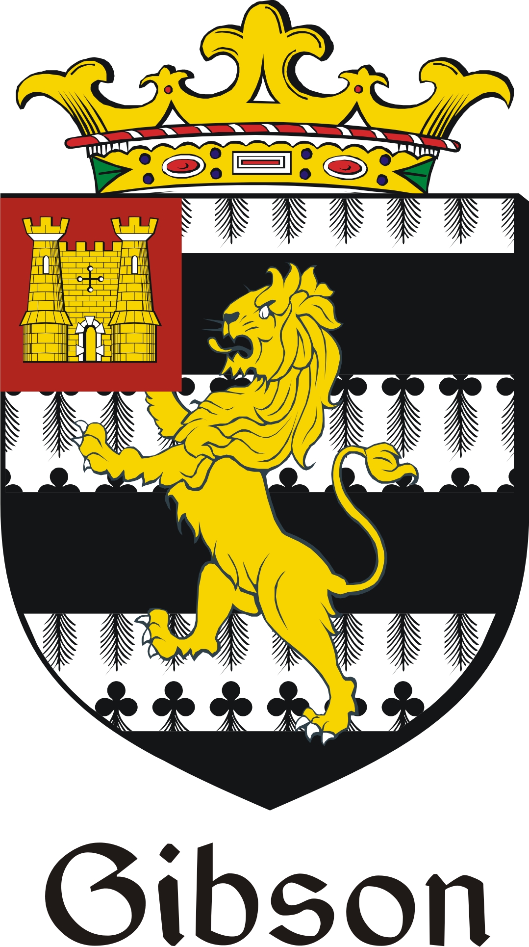 Product picture Gibson Family Crest / Irish Coat of Arms Image Download