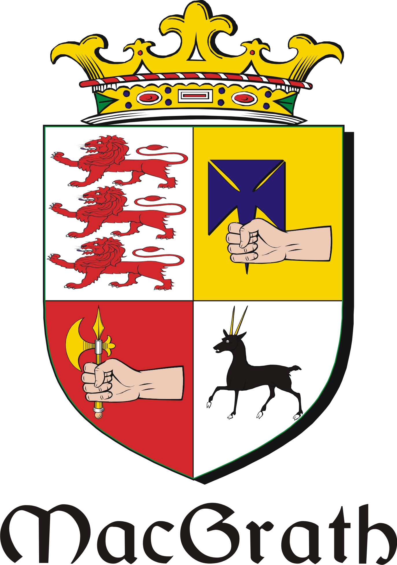 Product picture Grath-Mac Family Crest / Irish Coat of Arms Image Download