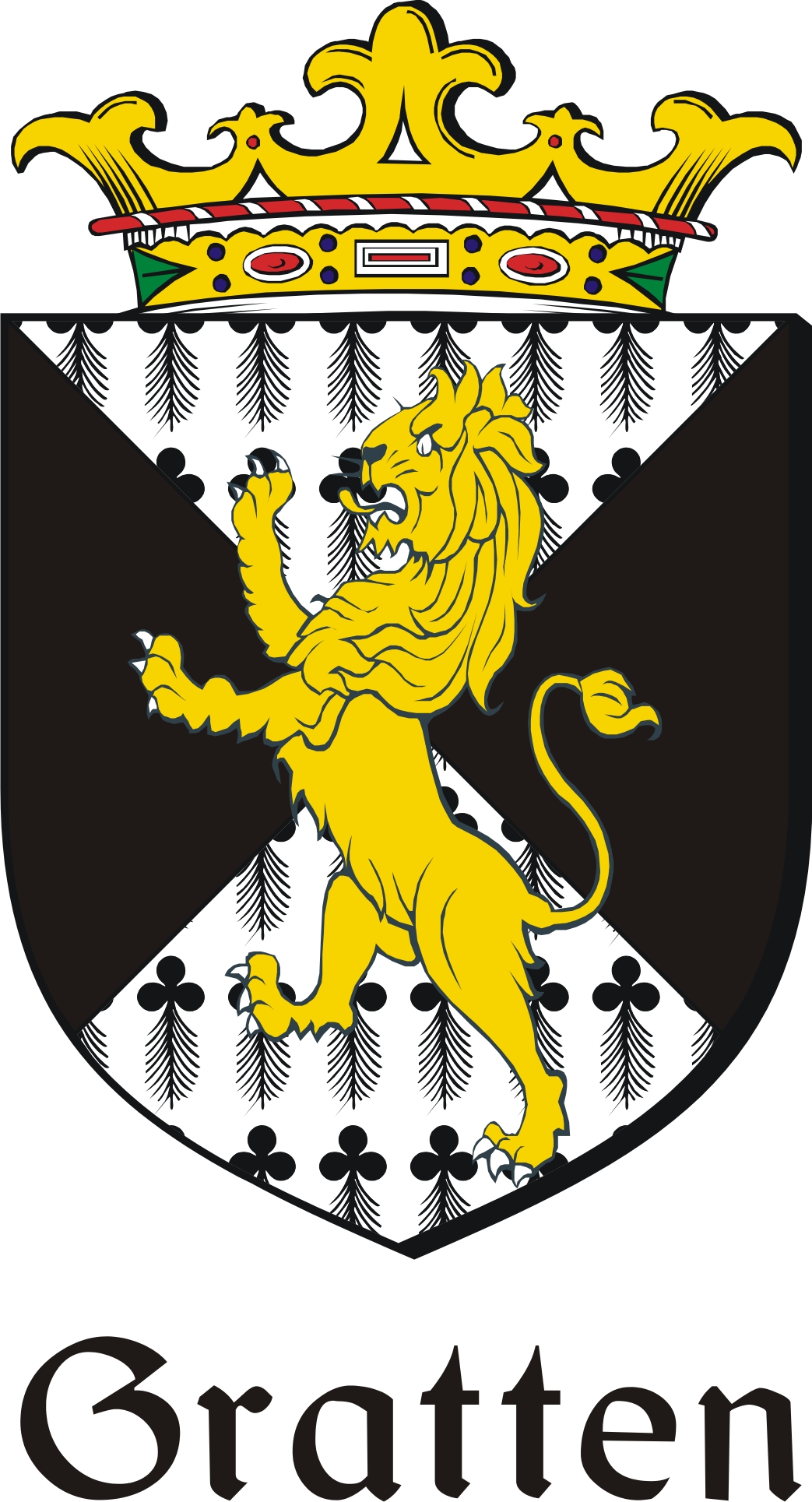 Product picture Gratten Family Crest / Irish Coat of Arms Image Download