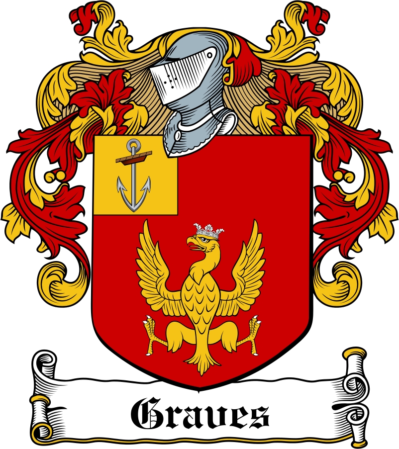 Product picture Graves Family Crest / Irish Coat of Arms Image Download