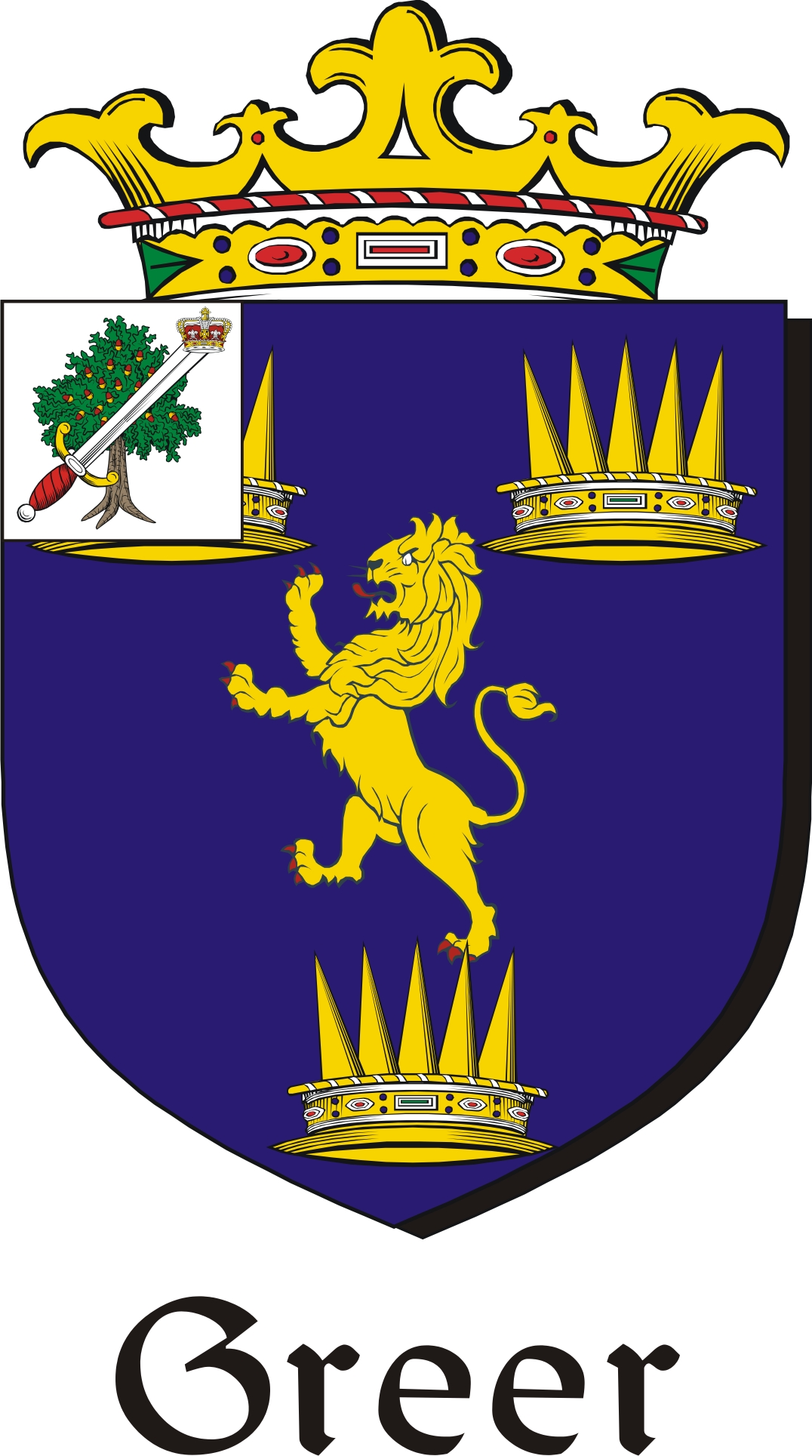 Product picture Greer Family Crest / Irish Coat of Arms Image Download