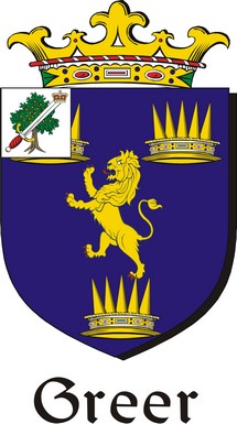 Product picture Greer Family Crest / Irish Coat of Arms Image Download