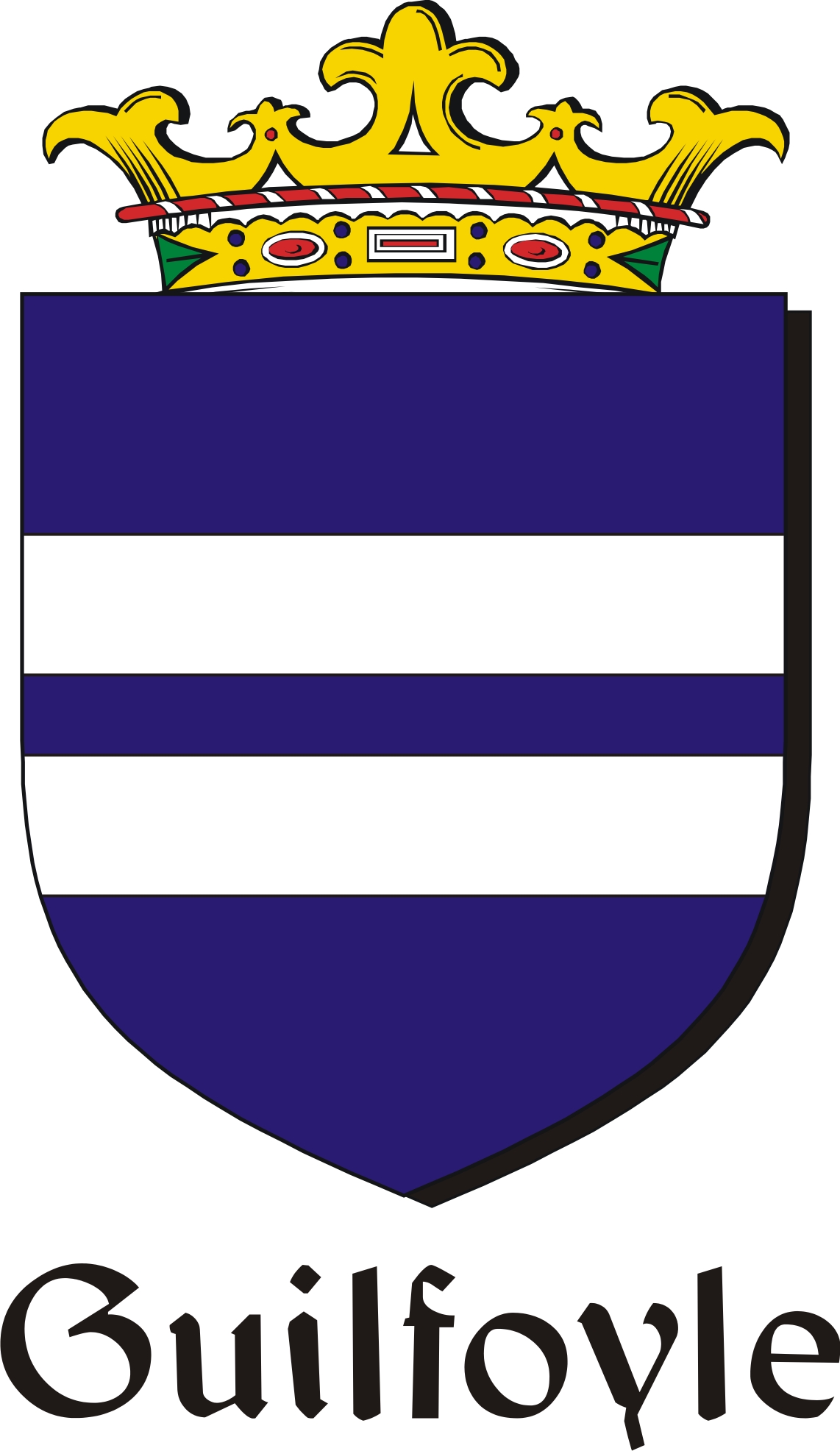 Product picture Guilfoyle Family Crest / Irish Coat of Arms Image Download