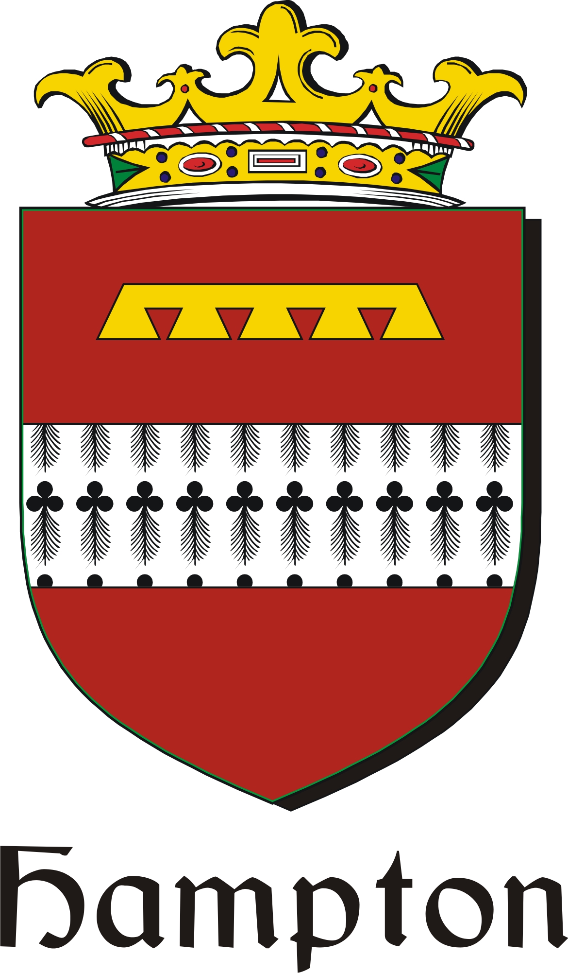 Product picture Hampton Family Crest / Irish Coat of Arms Image Download
