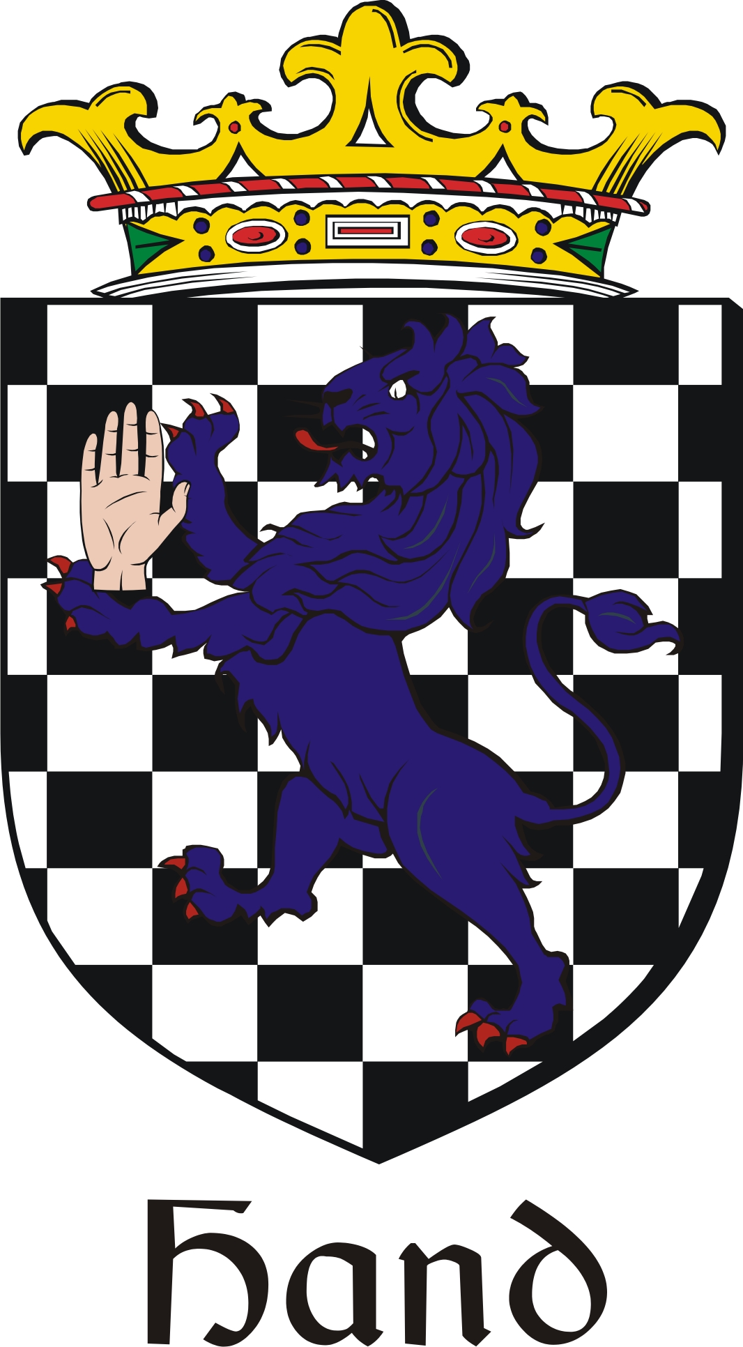 Product picture Hand Family Crest / Irish Coat of Arms Image Download