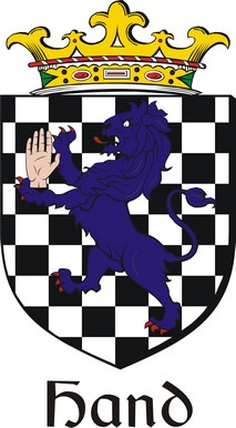 Product picture Hand Family Crest / Irish Coat of Arms Image Download