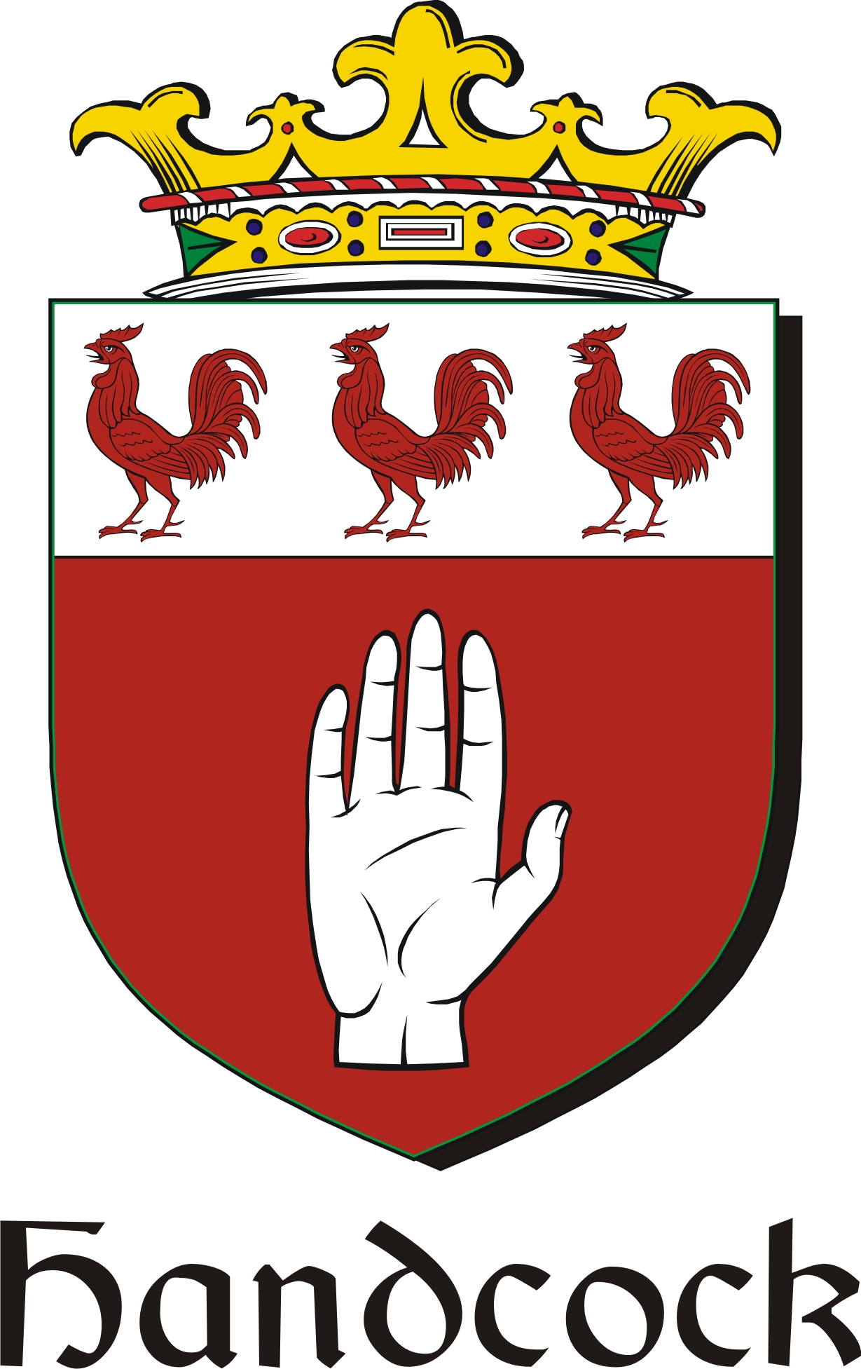 Product picture Handcock Family Crest / Irish Coat of Arms Image Download