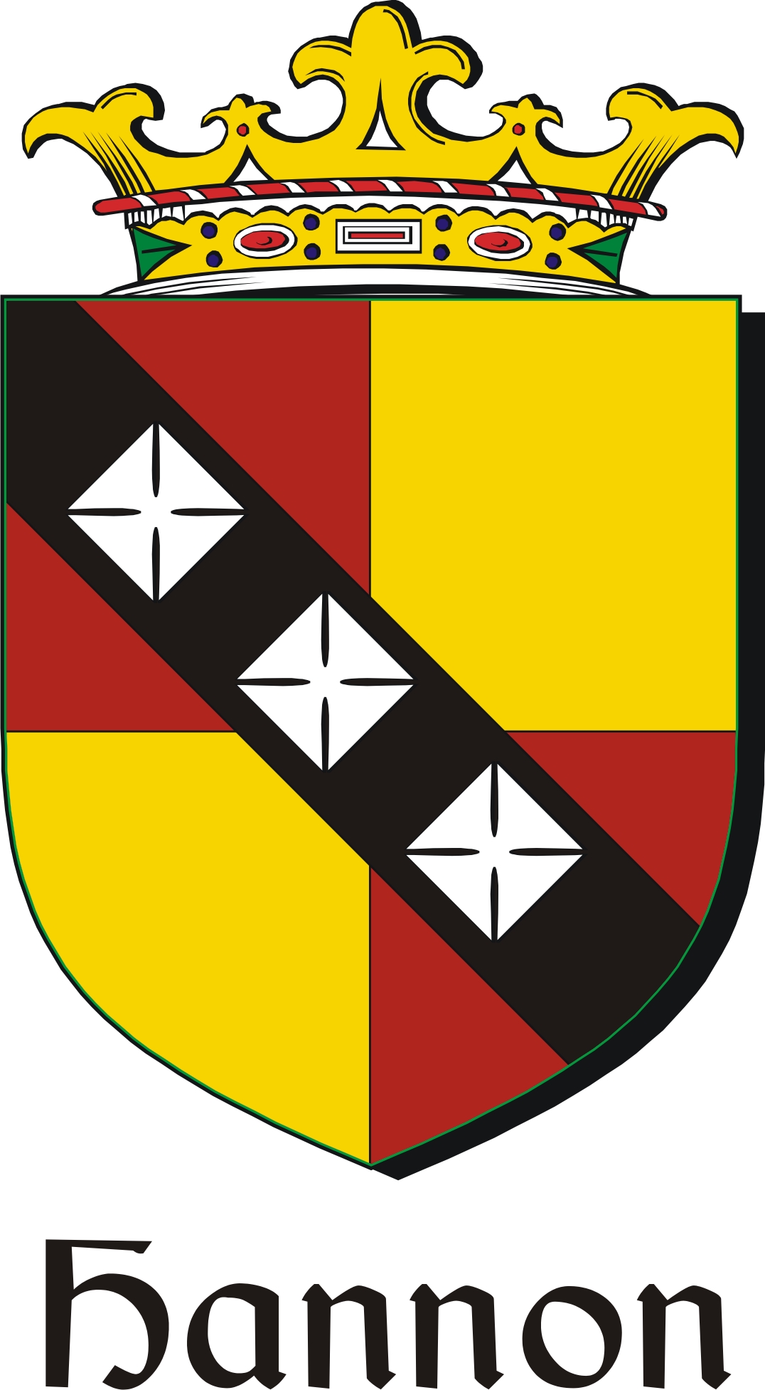 Product picture Hannon Family Crest / Irish Coat of Arms Image Download