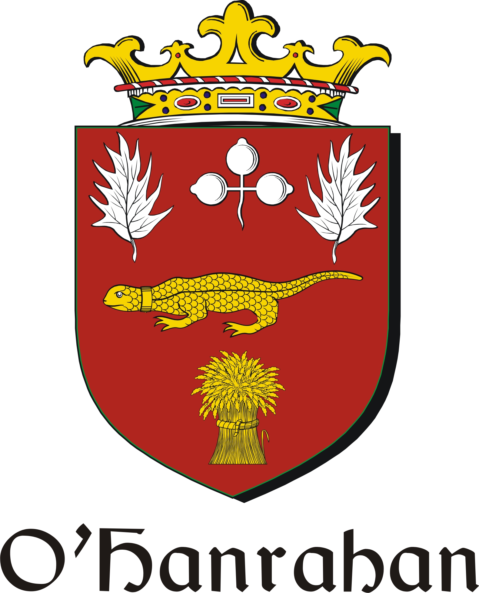 Product picture Hanrahan-O Family Crest / Irish Coat of Arms Image Download