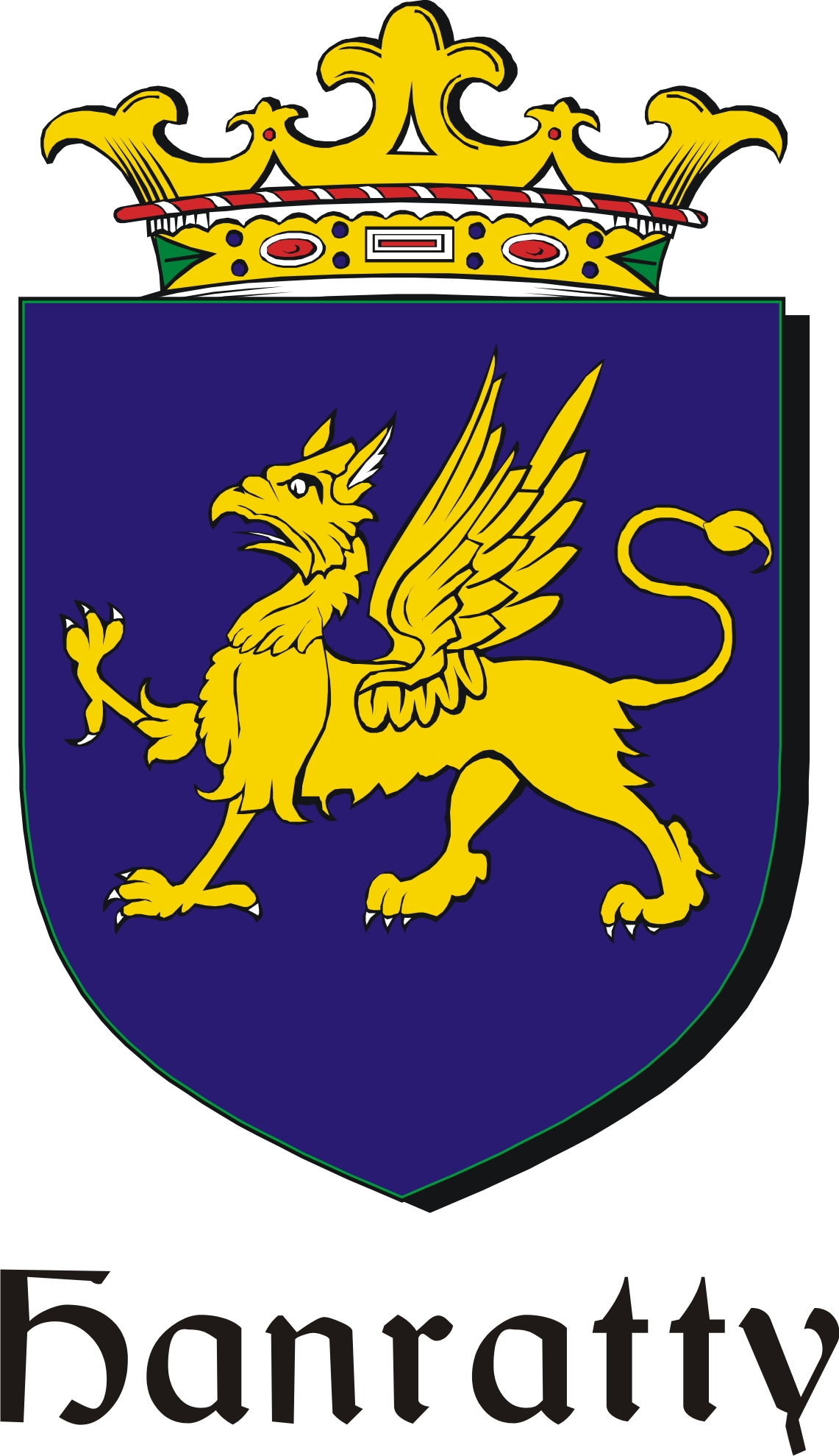 Product picture Hanratty Family Crest / Irish Coat of Arms Image Download