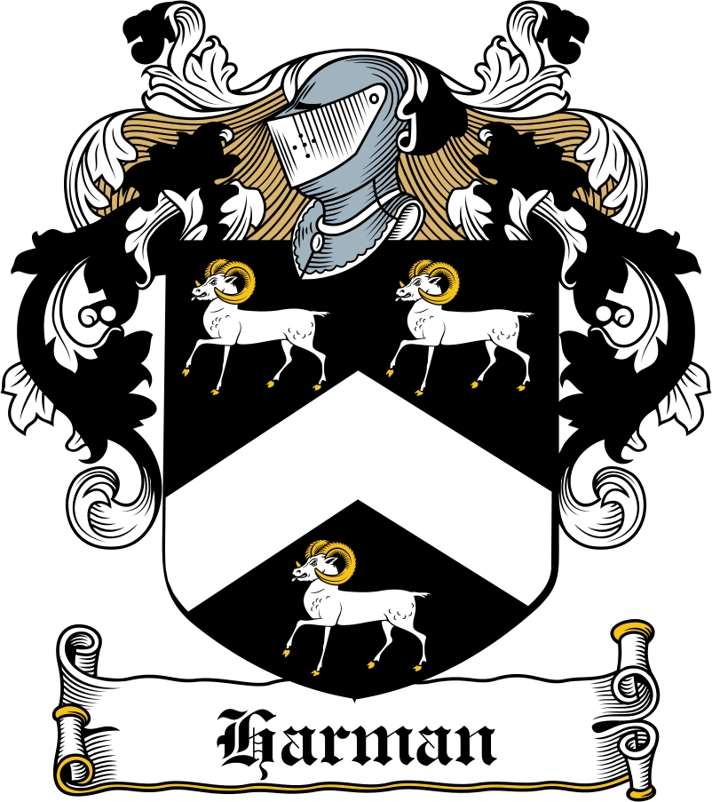 Product picture Harman Family Crest / Irish Coat of Arms Image Download