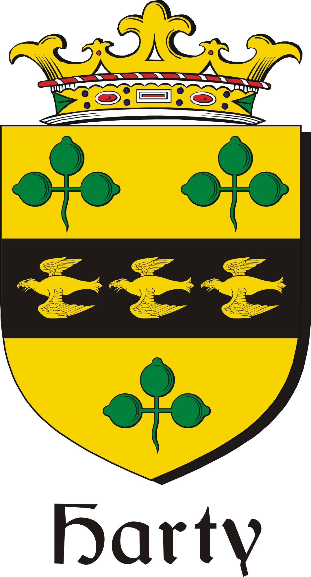 Product picture Harty Family Crest / Irish Coat of Arms Image Download