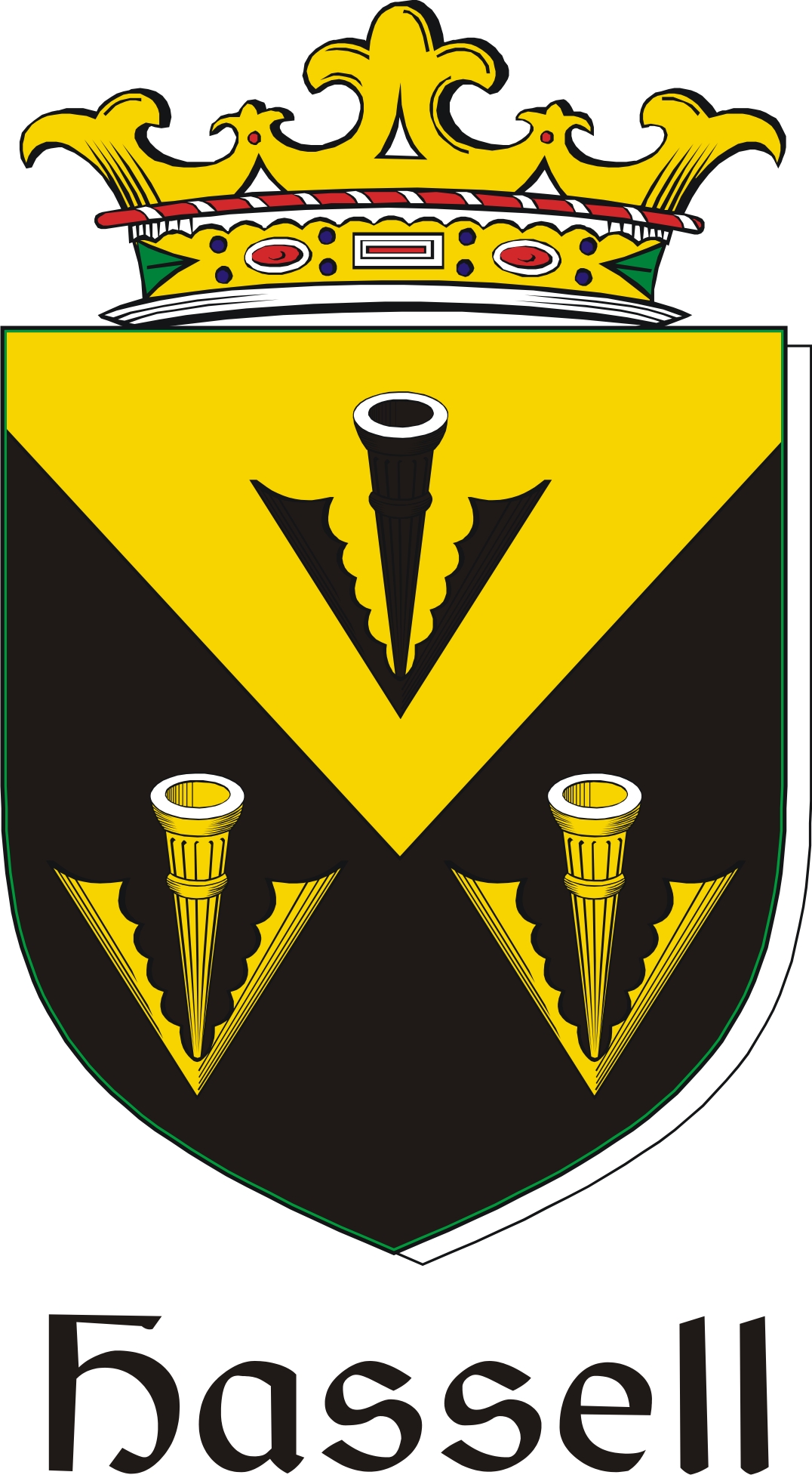 Product picture Hassell Family Crest / Irish Coat of Arms Image Download