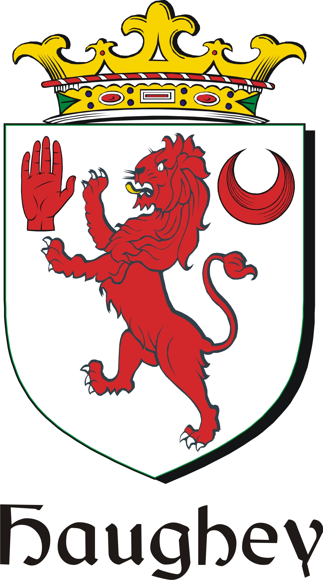Product picture Haughey Family Crest / Irish Coat of Arms Image Download