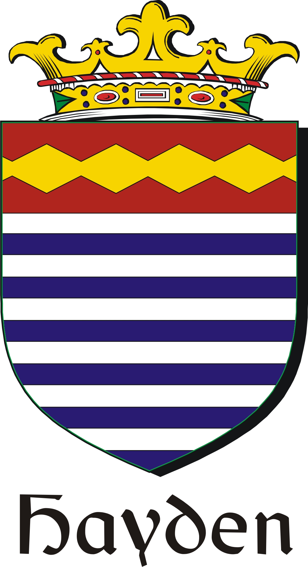 Product picture Hayden Family Crest / Irish Coat of Arms Image Download