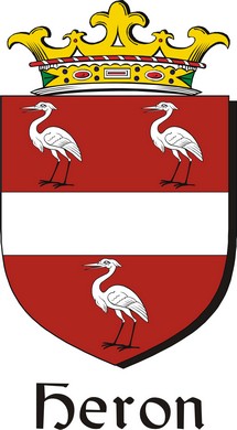 Product picture Heron Family Crest / Irish Coat of Arms Image Download